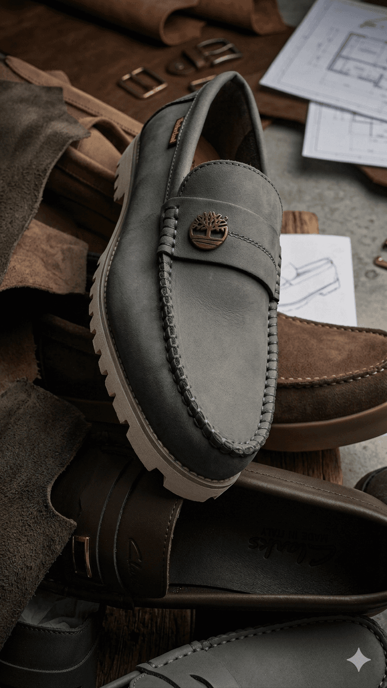 Crafted silver leather loafera