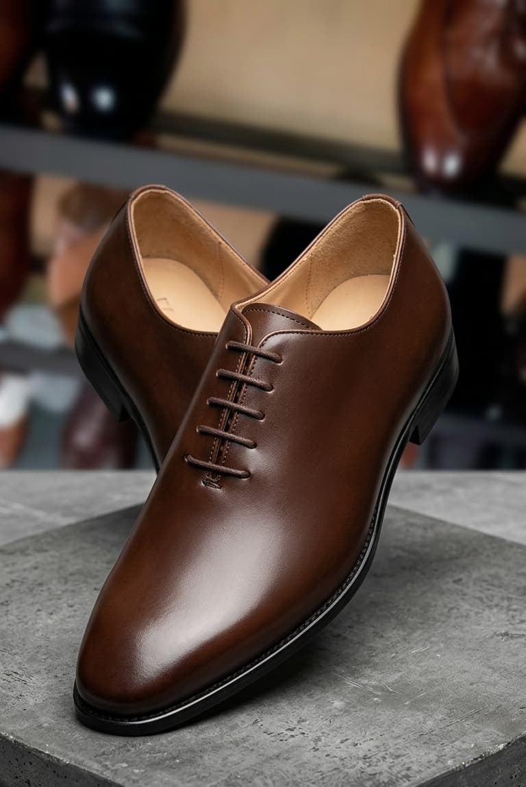 All brown executive shoe