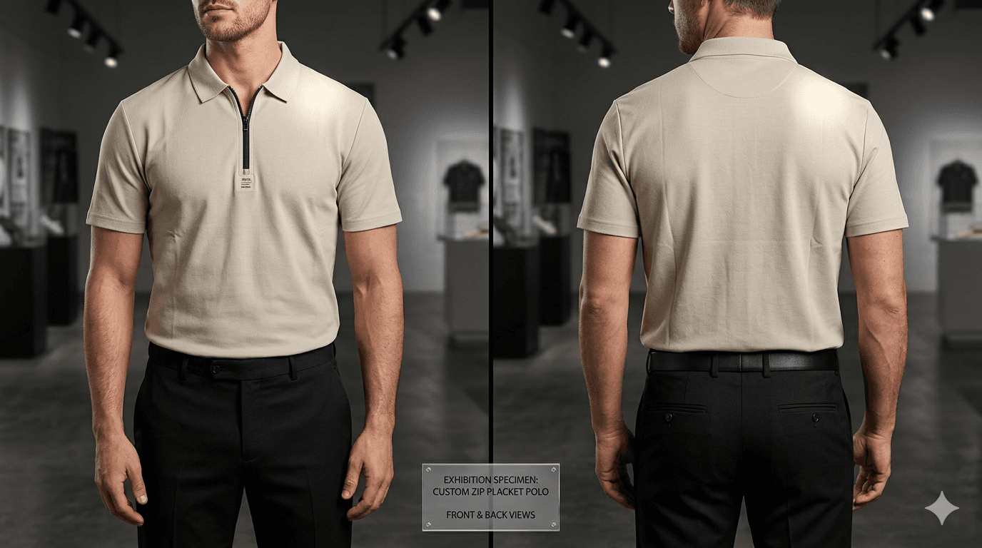 Custom Zip placket polo